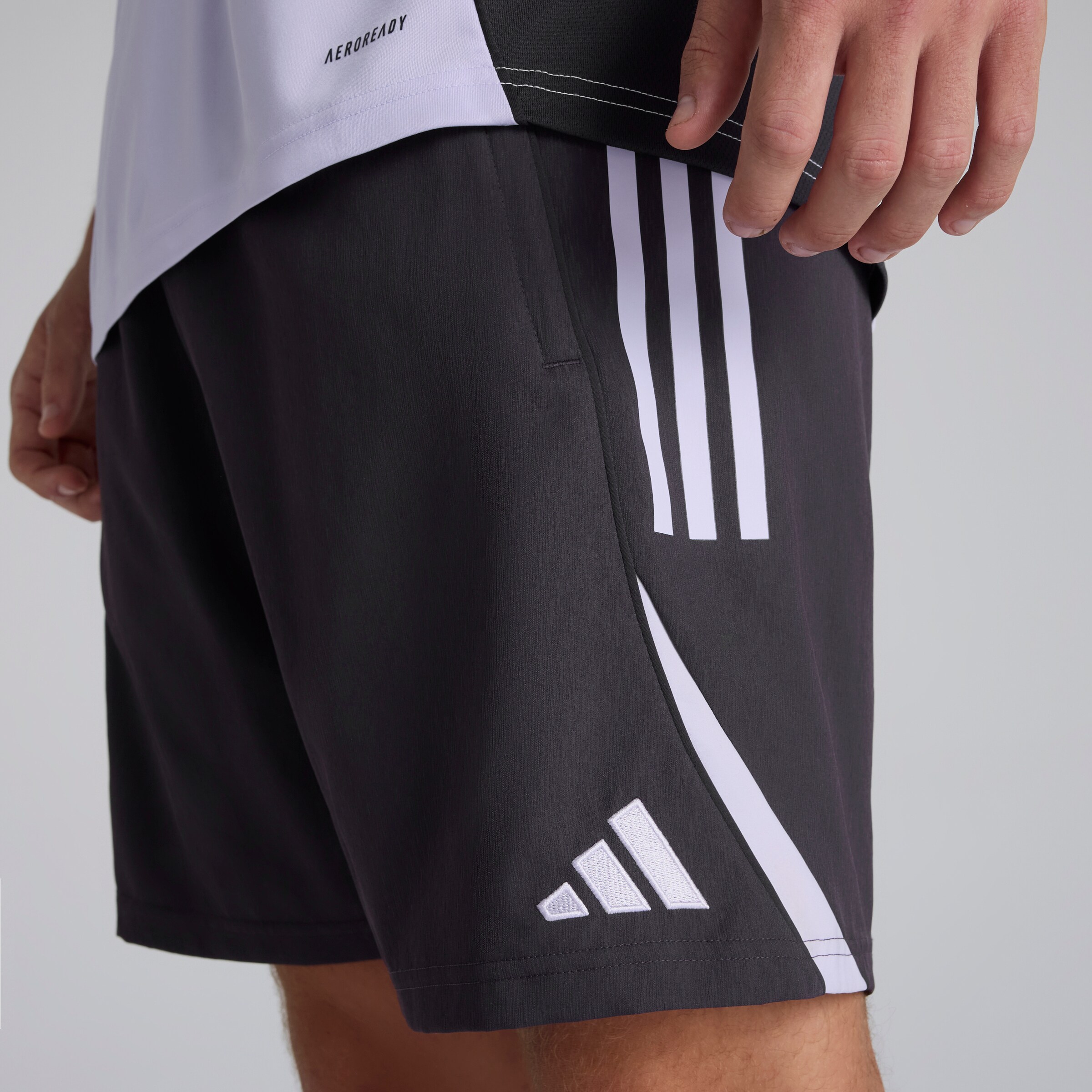 Manchester United Tiro 25 Competition Downtime Shorts Purple Detail [5-6]