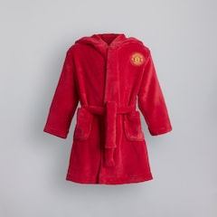 Manchester United Baby Hooded Dressing Gown with Devil Horns Red