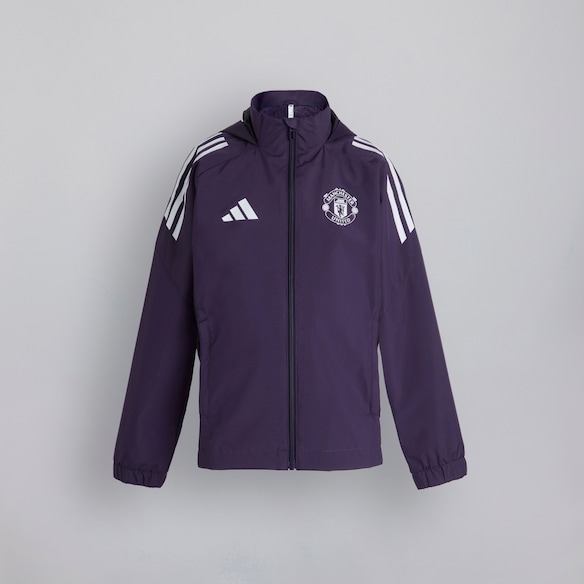 Manchester United Tiro 25 Competition All-Weather Jacket Kids Purple