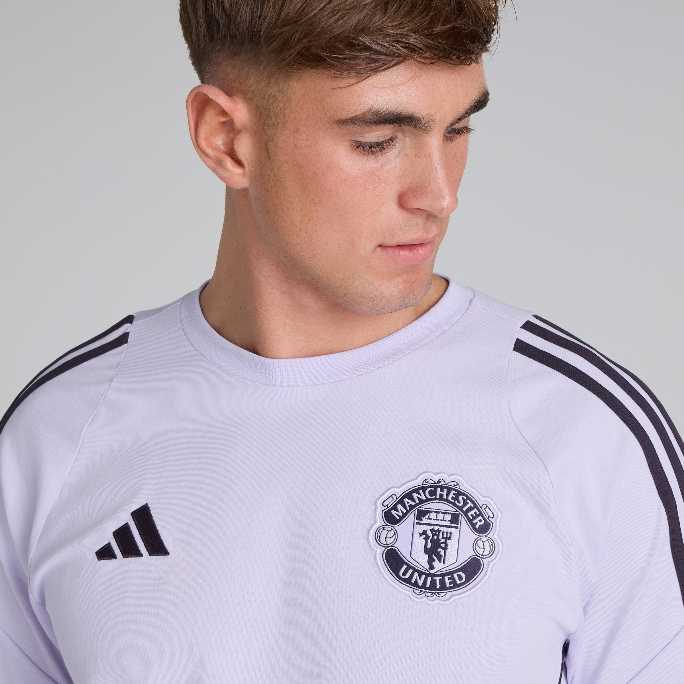 Manchester United Tiro 25 Competition Cotton T-Shirt Purple Detail [4-5]