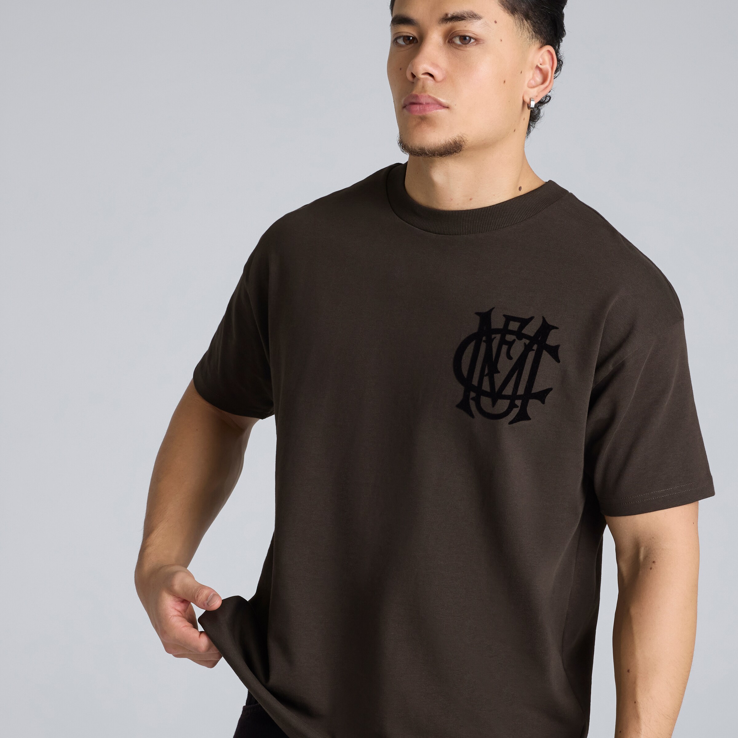 Manchester United Archive T-Shirt Charcoal Détail [4-5]