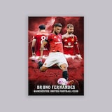 Manchester United Bruno Fernandes A2 Poster Red