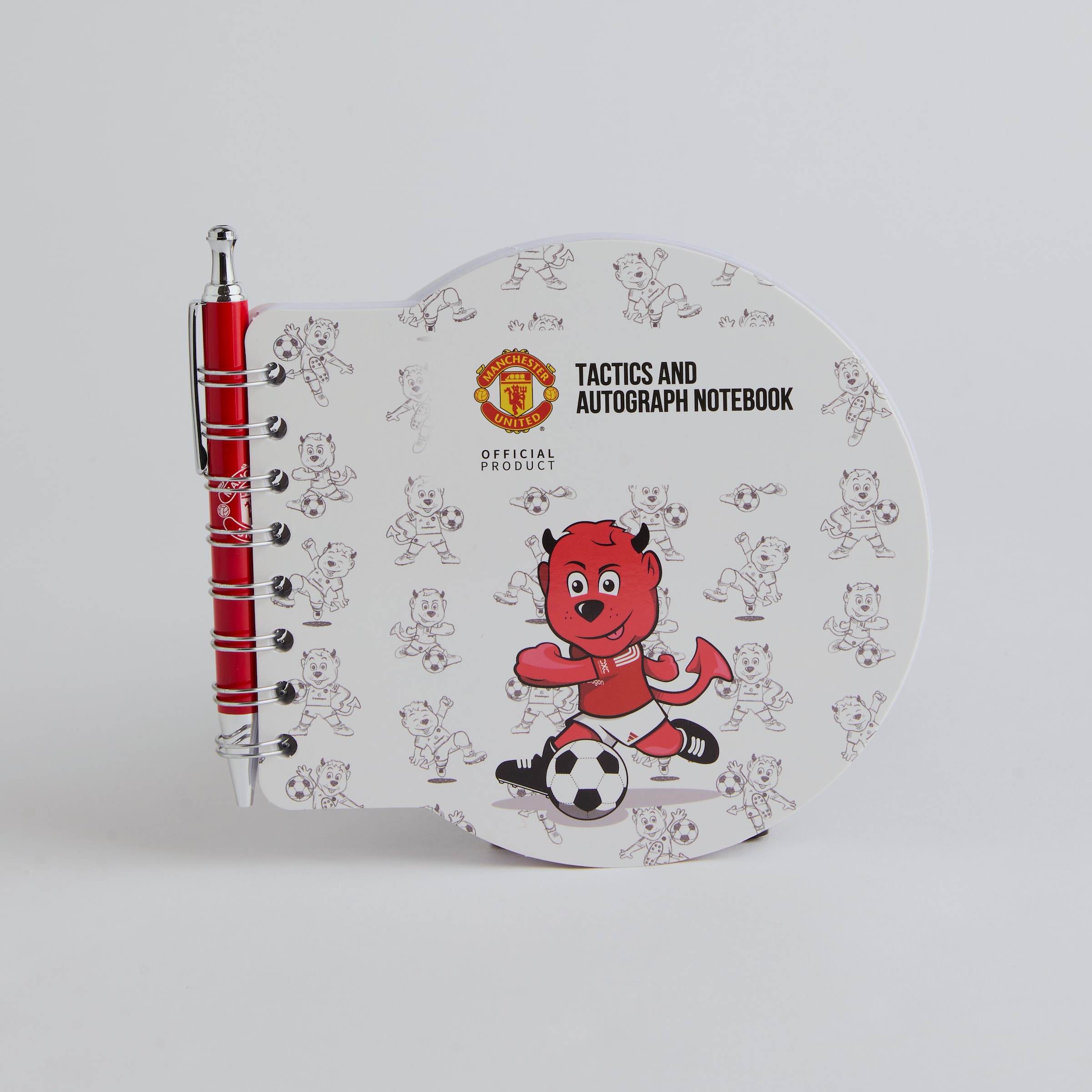 Manchester United Fred the Red Notebook and Pen Set White White