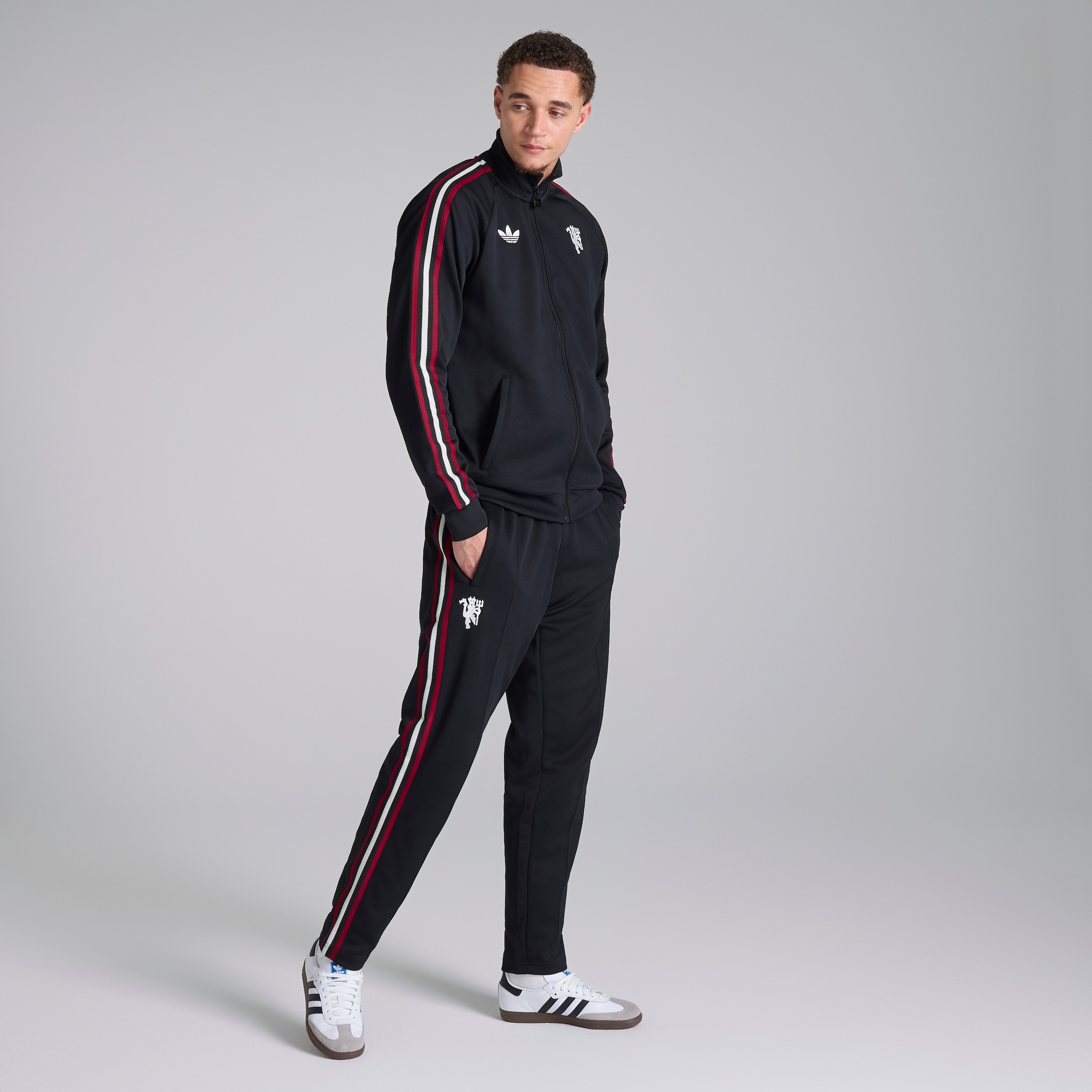 Manchester United x adidas Originals Track Pants Black Detail [3-6]