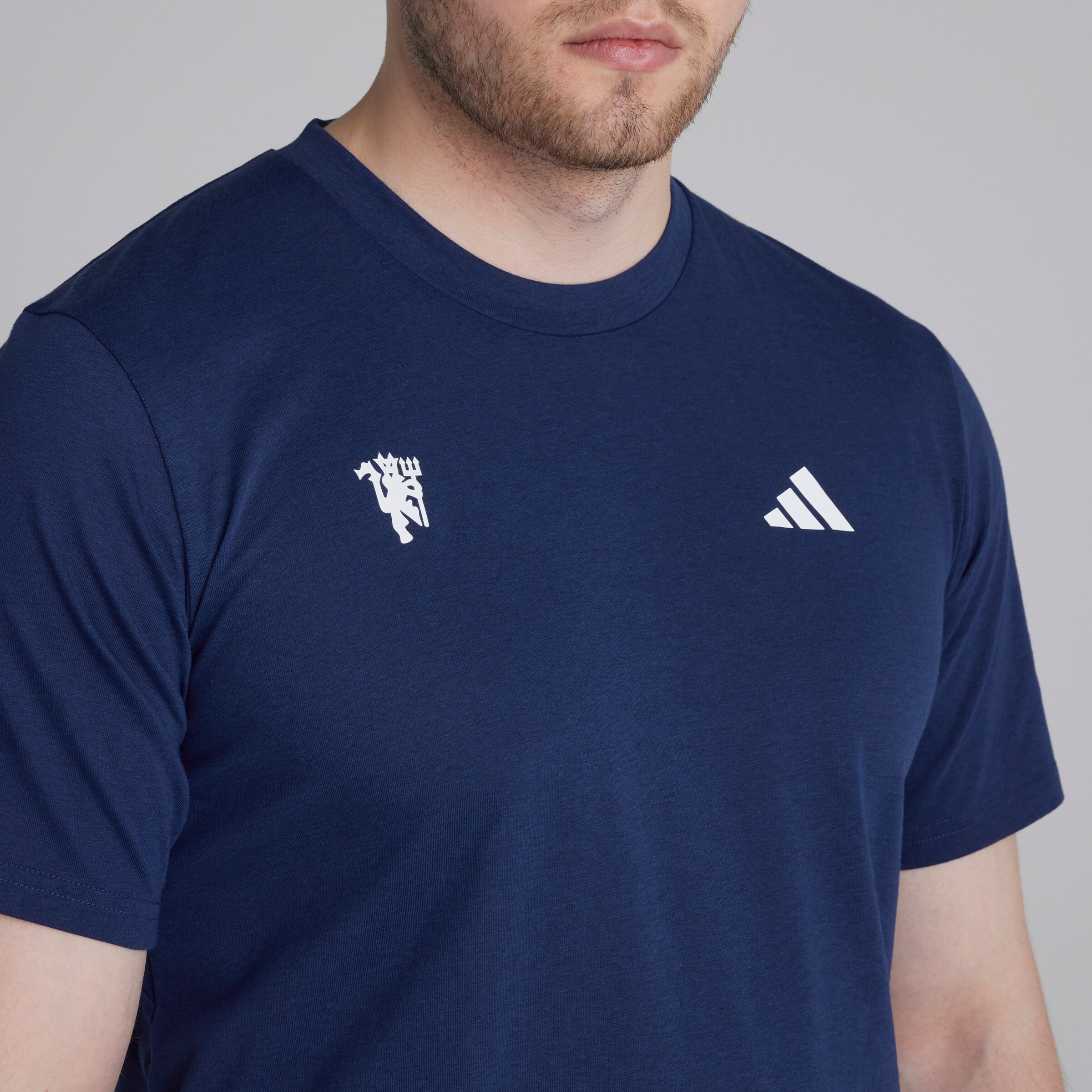 Manchester United x adidas Essentials Training AEROREADY Feelready T-shirt Blue Blue Detail [4-6]
