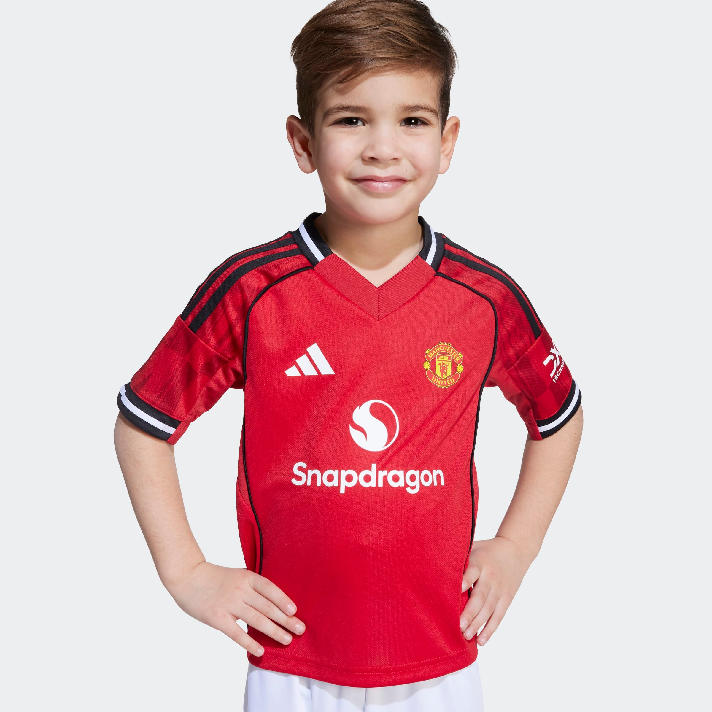 Manchester United Kids 25/26 Home Mini Kit Red Detail [6-11]