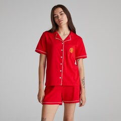Manchester United Womens Button Through Pyjama Set Red