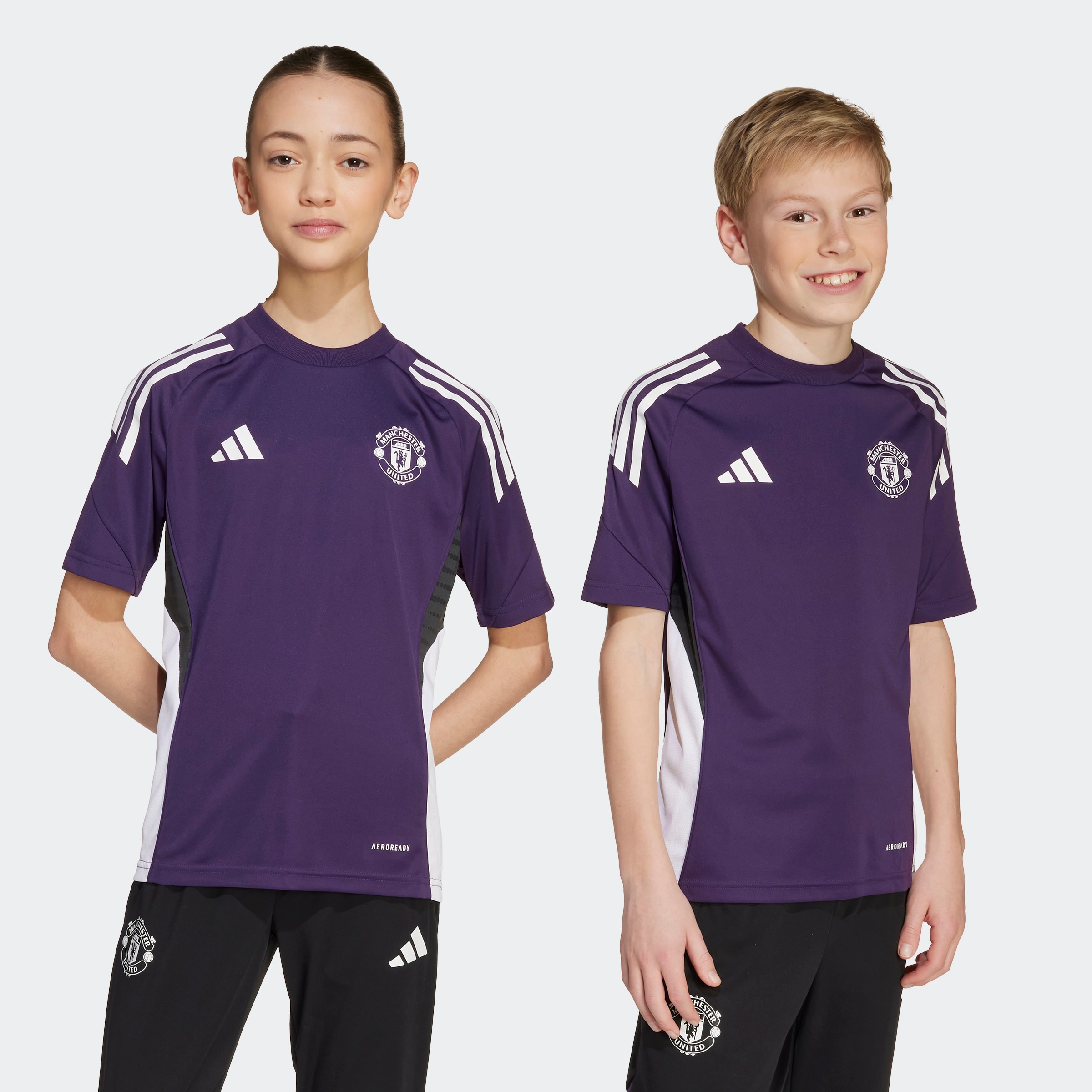 Manchester United Tiro 25 Competition Training Jersey Kids Purple Detail [2-9]