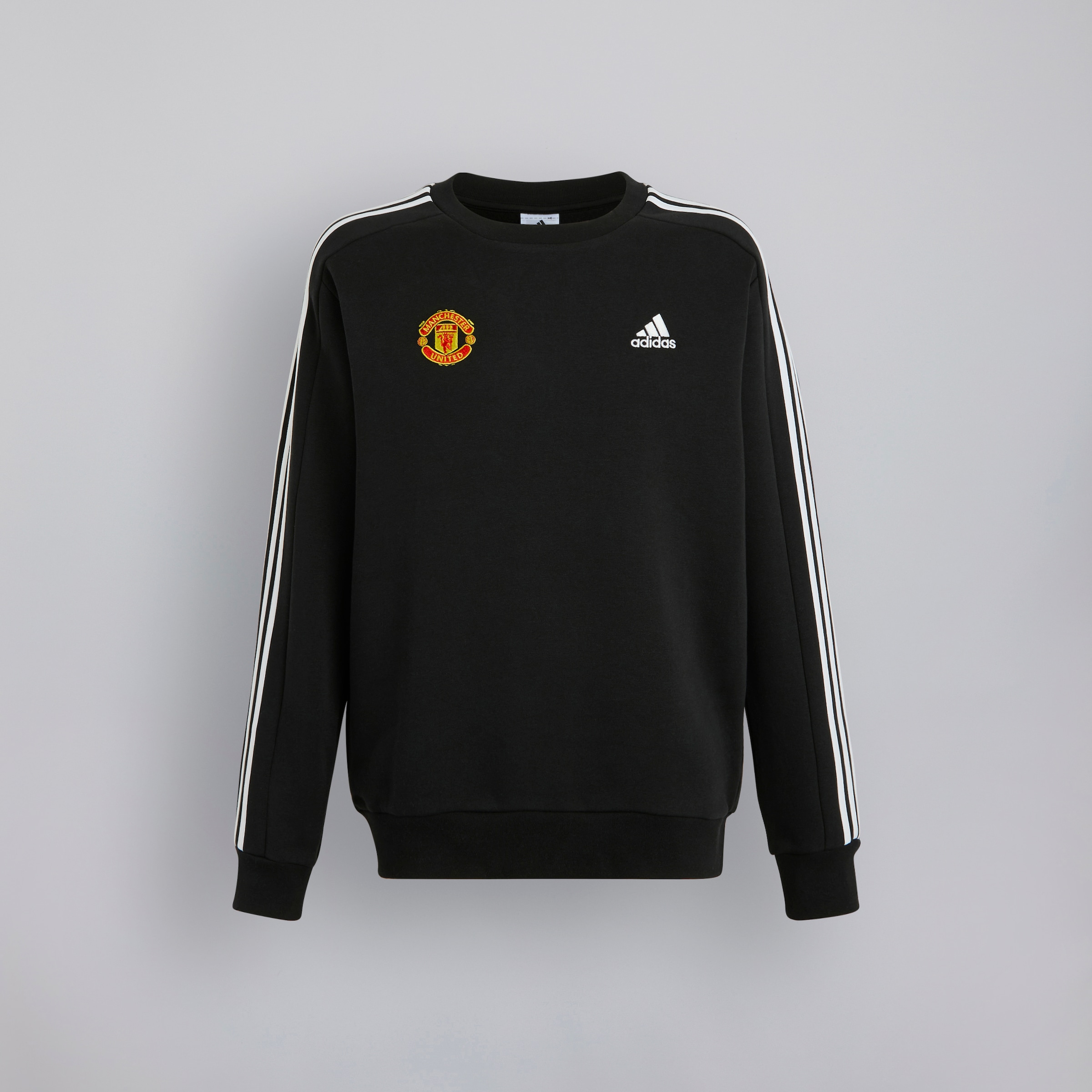 Manchester United x adidas Essentials Fleece 3-Stripes Sweatshirt Black Black