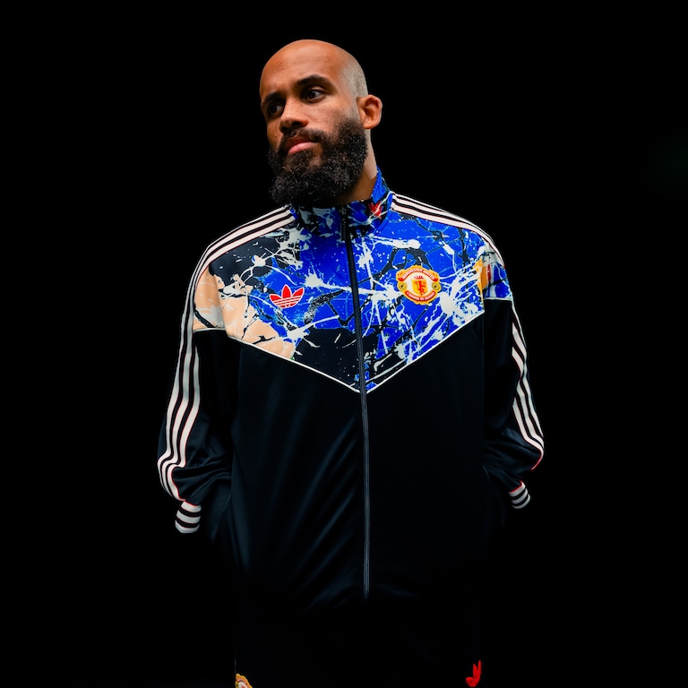 Manchester United x adidas Stone Roses Track Jacket Black