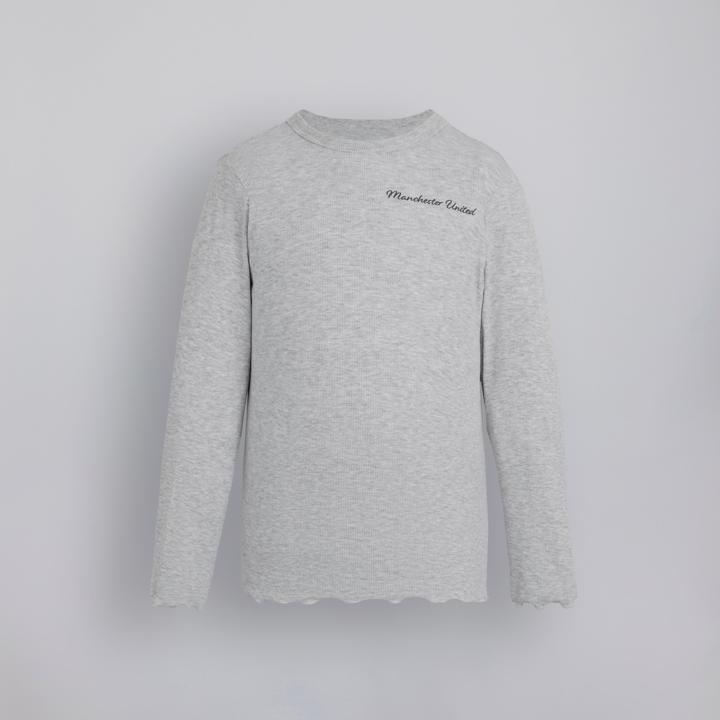 Manchester United Kids Ribbed Pyjama Set Grey Gris
