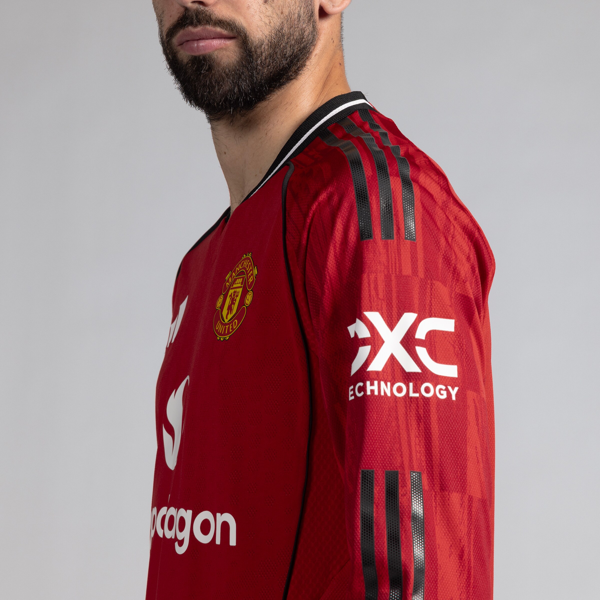Manchester United 25/26 Home Long Sleeve Authentic Jersey Red Detail [5-5]