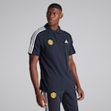 Manchester United x adidas Mens Essentials Pique 3-Stripes Polo Shirt Navy
