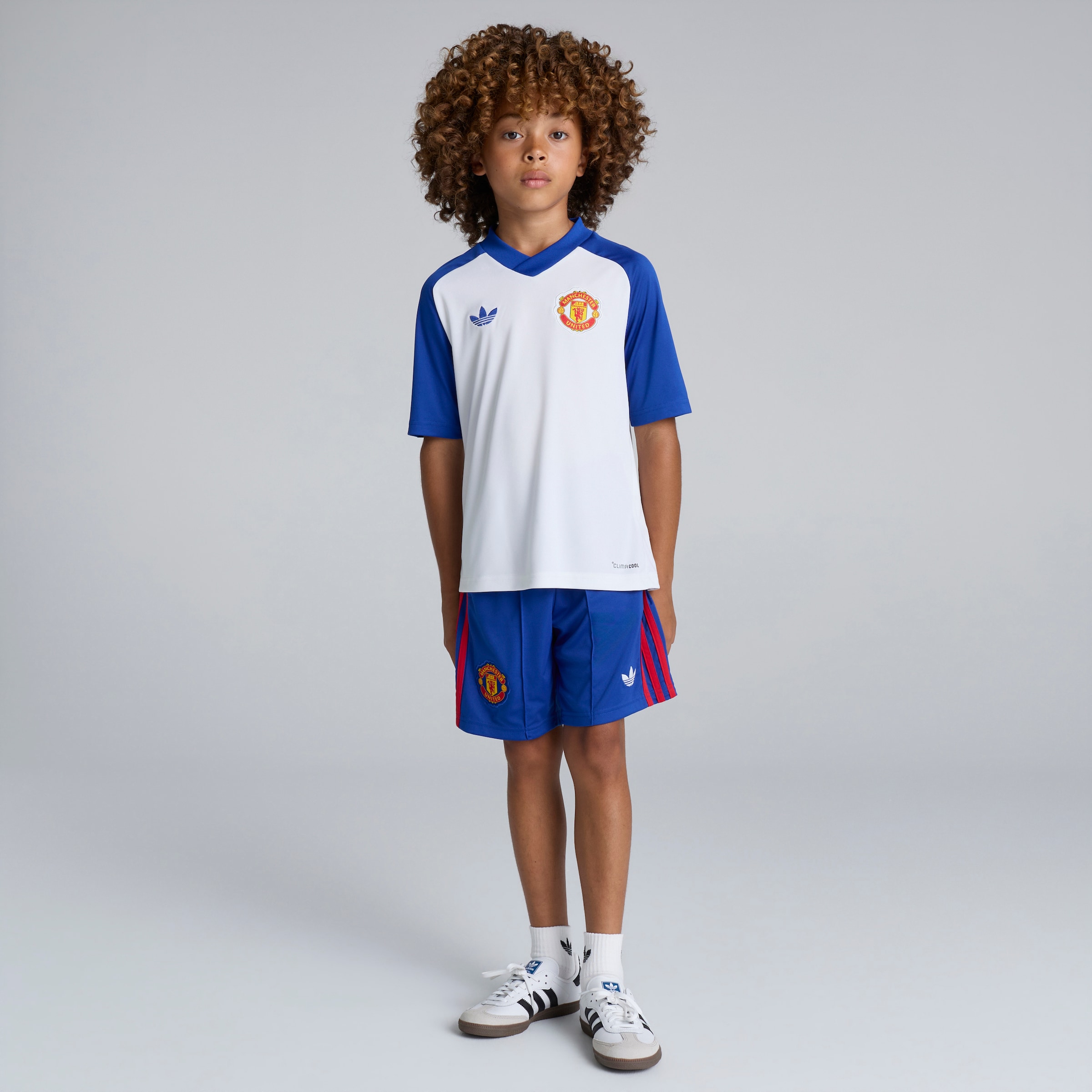 Manchester United Kids 26/27 Away Pre Match Jersey Blanc Détail [4-7]