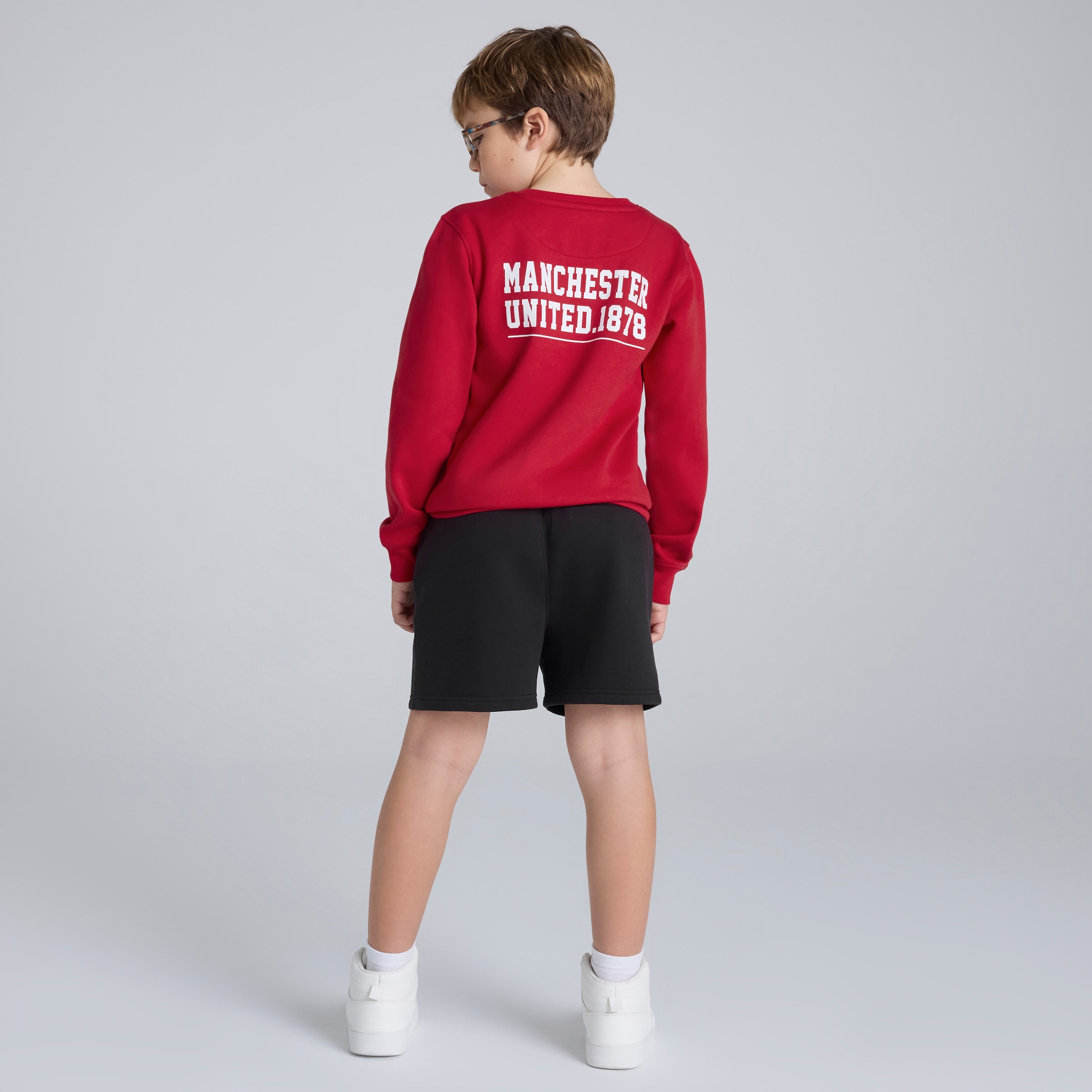 Manchester United Kids Varsity Shorts Black Black Detail [3-4]