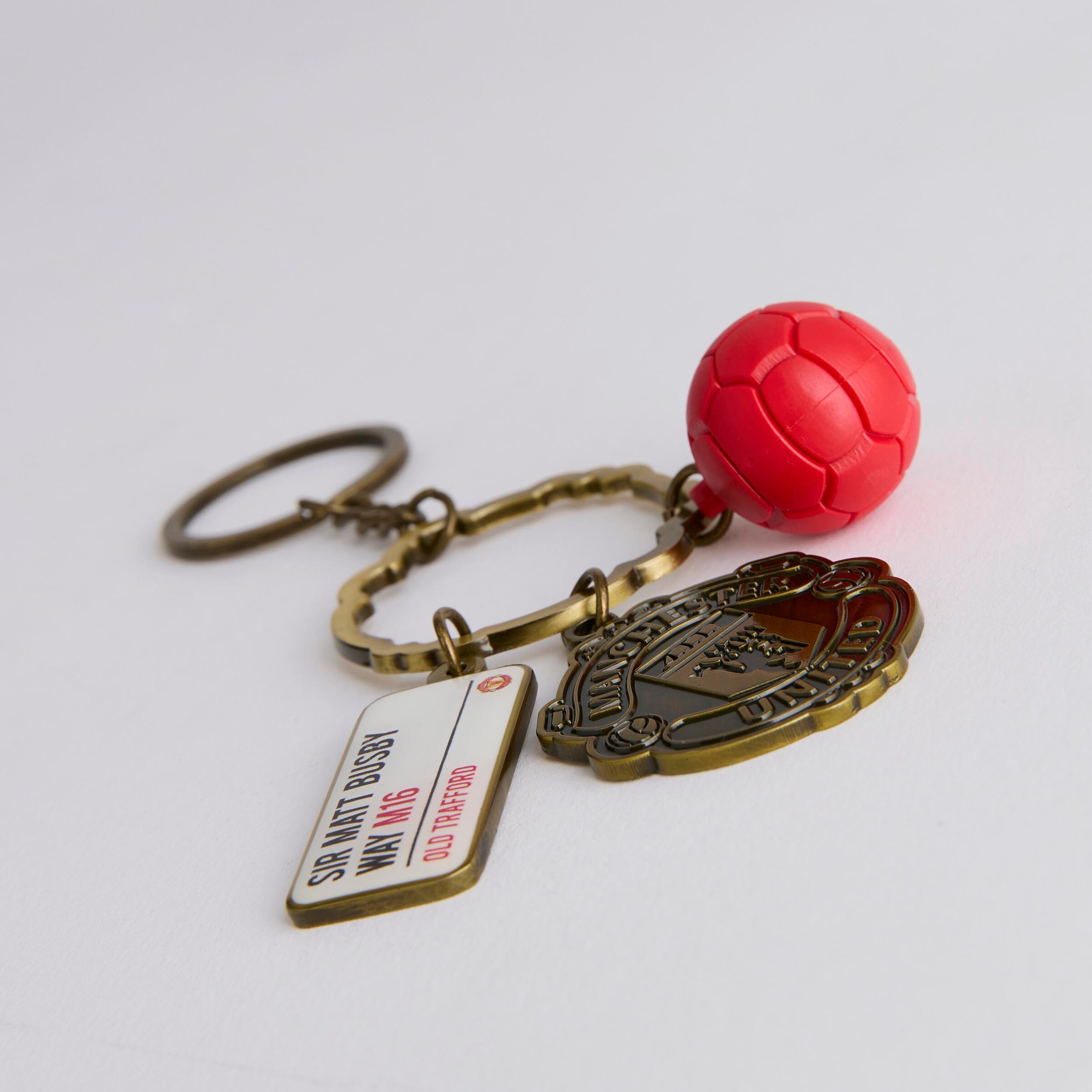 Manchester United Crest Charm Keyring Multi Multi Detail [3-4]