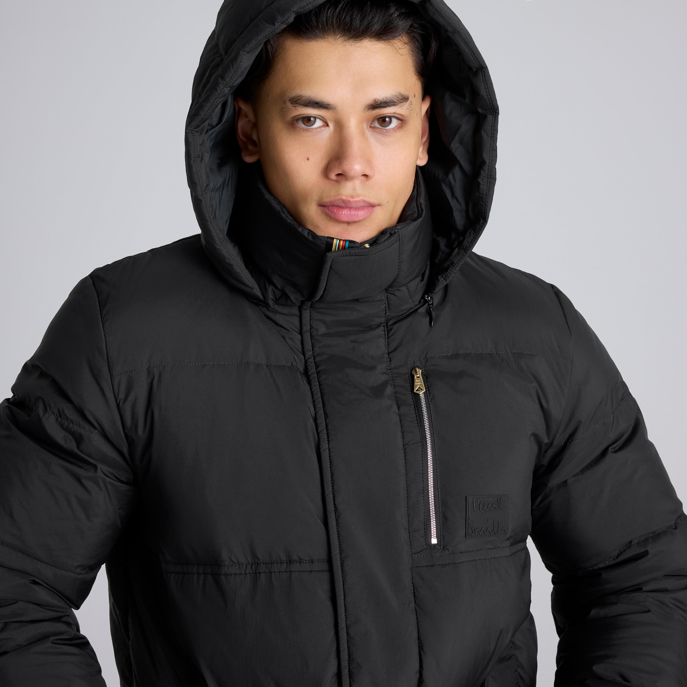 Buy Paul Smith Water Repellent Mid-Length Down Coat Black