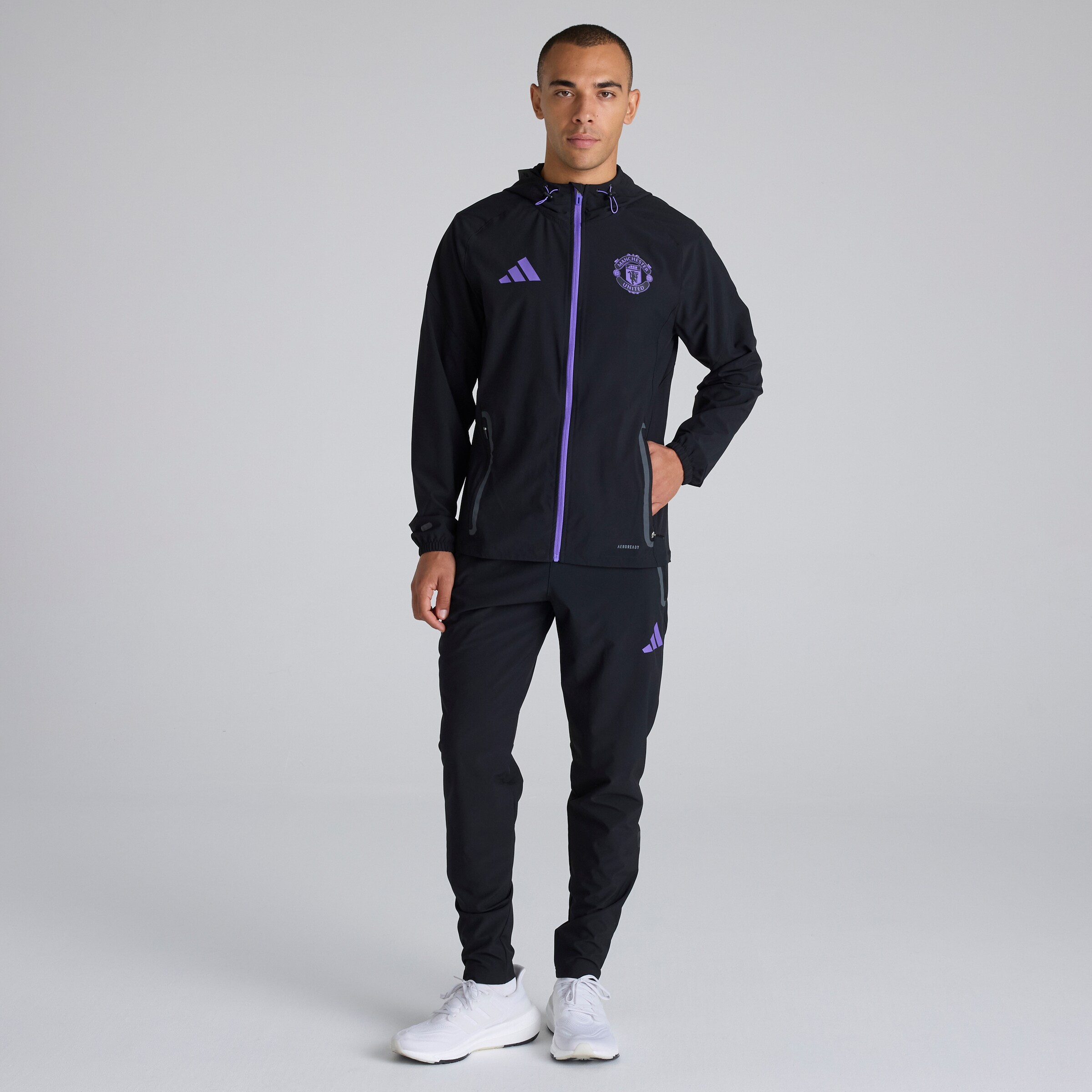 Manchester United Tiro 25 Competition Vis Tech Travel Pants Black Detail [3-8]