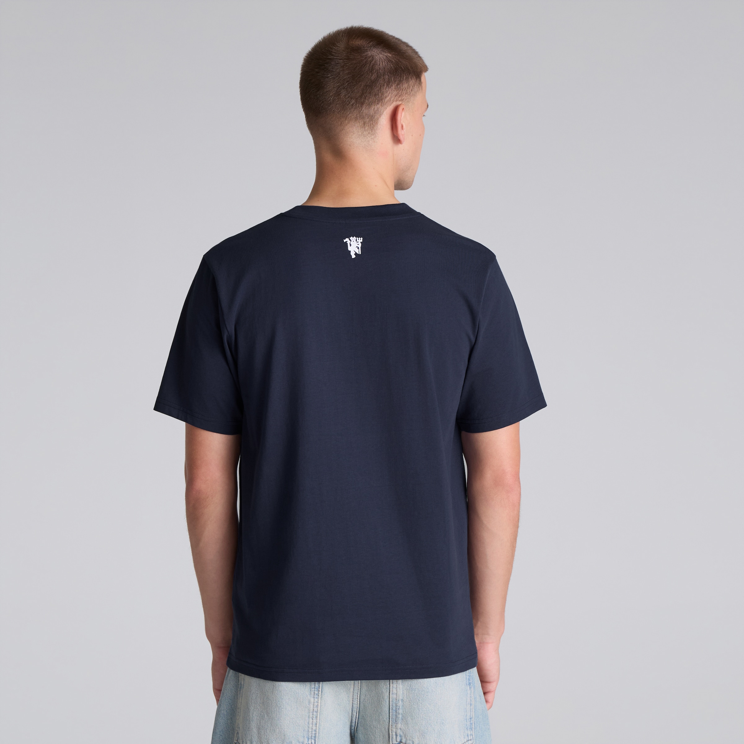 Manchester United MUFC T-Shirt Navy Navy blue Detail [2-5]