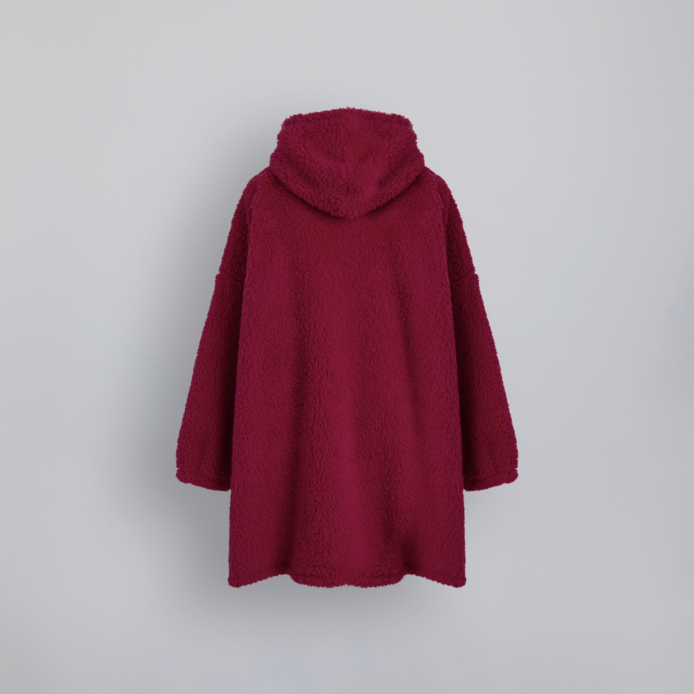 Manchester United Girls Sherpa Hoodie Burgundy Detail [2-2]