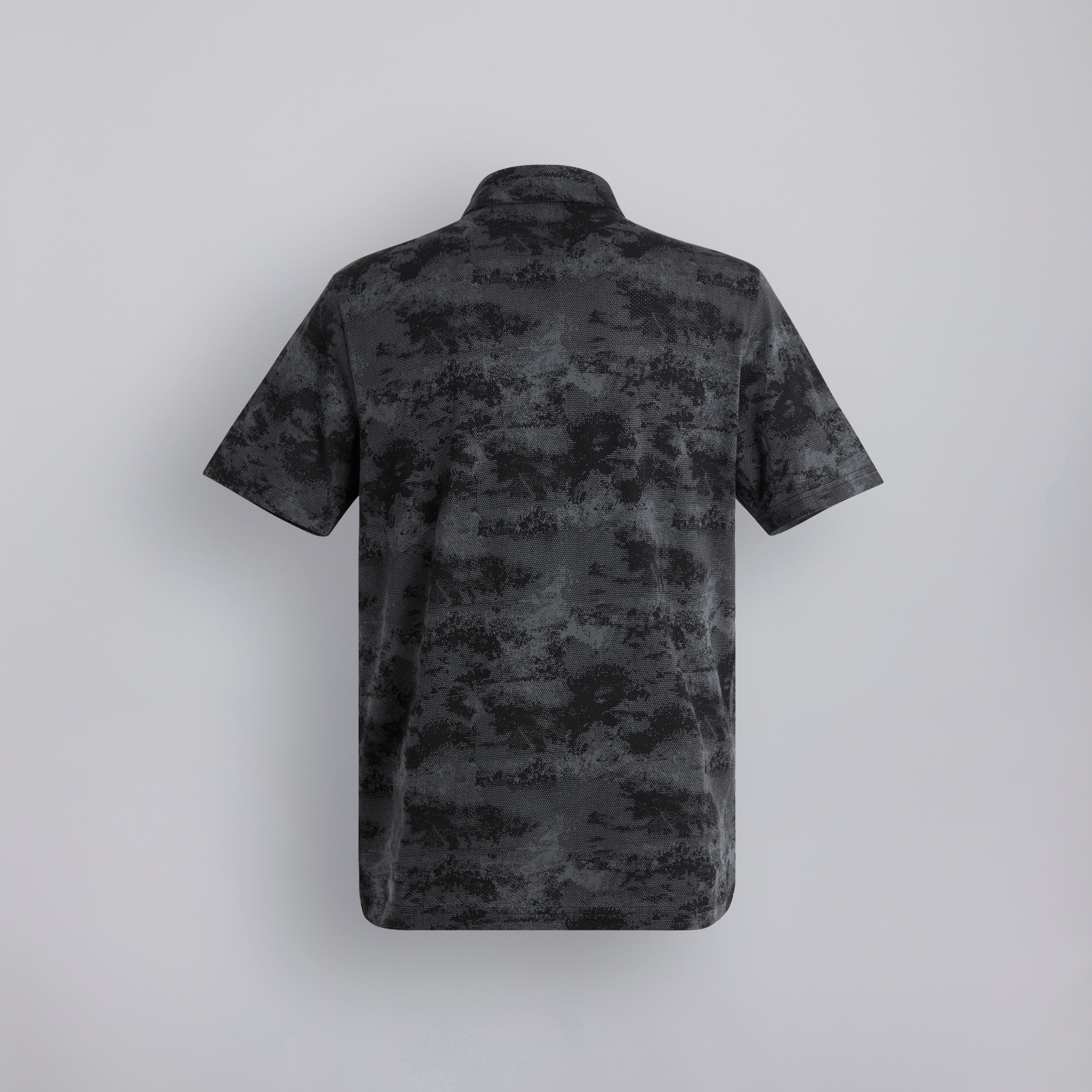 Manchester United x adidas Golf Go-To Printed Mesh Polo Shirt Black Detail [2-2]