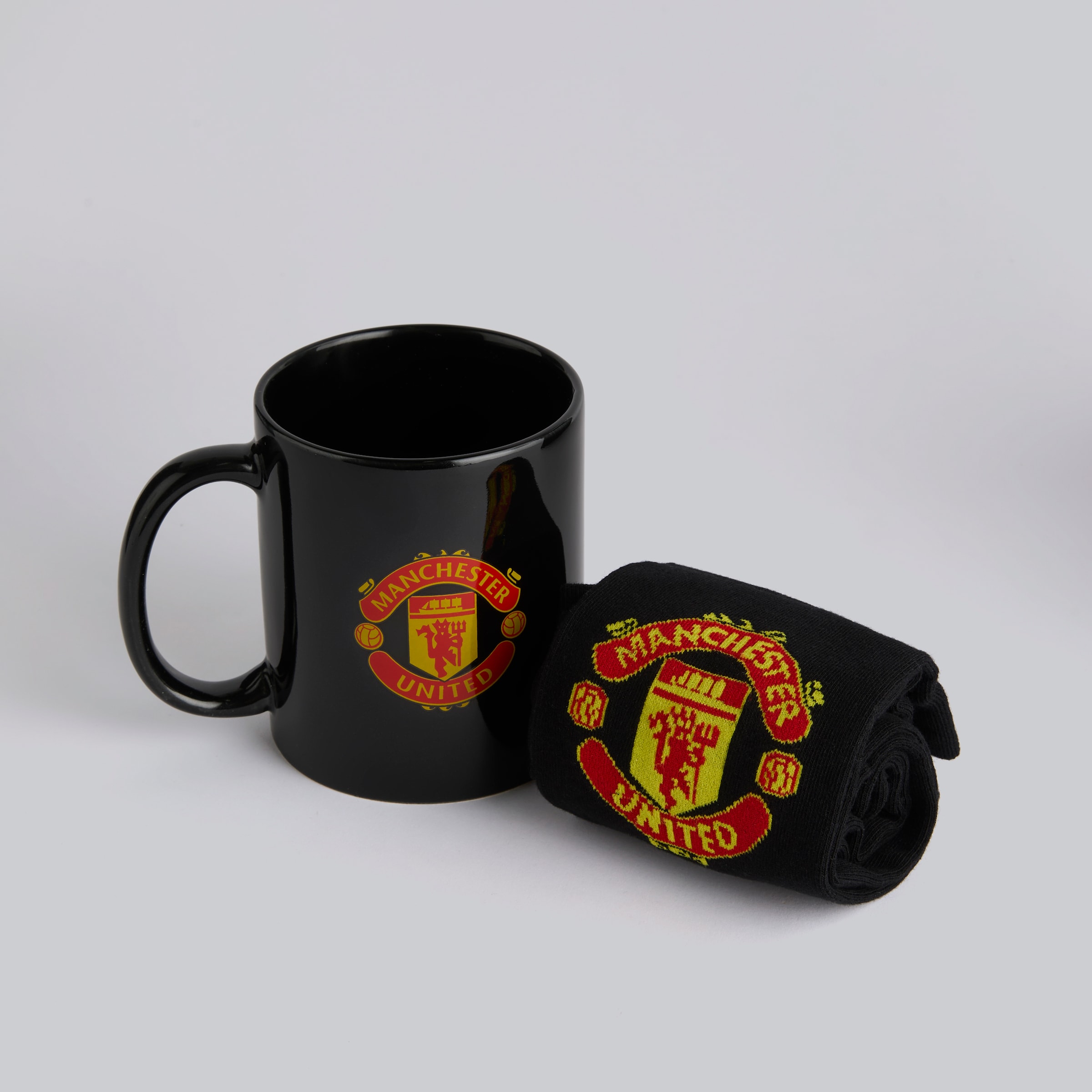 Manchester United Mug and Sock Set Red Noir Détail [2-4]