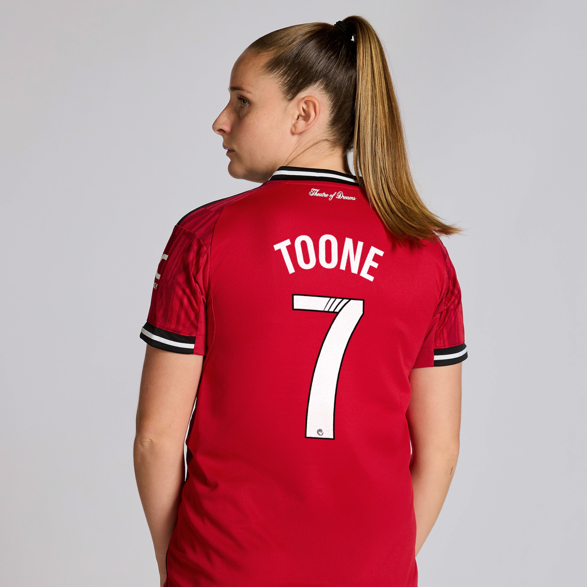 Manchester United 25/26 Home Jersey Womens with Toone 7 WSL Printing Rojo