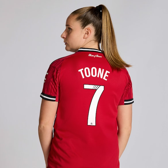 Manchester United 25/26 Home Jersey Womens with Toone 7 WSL Printing Rojo
