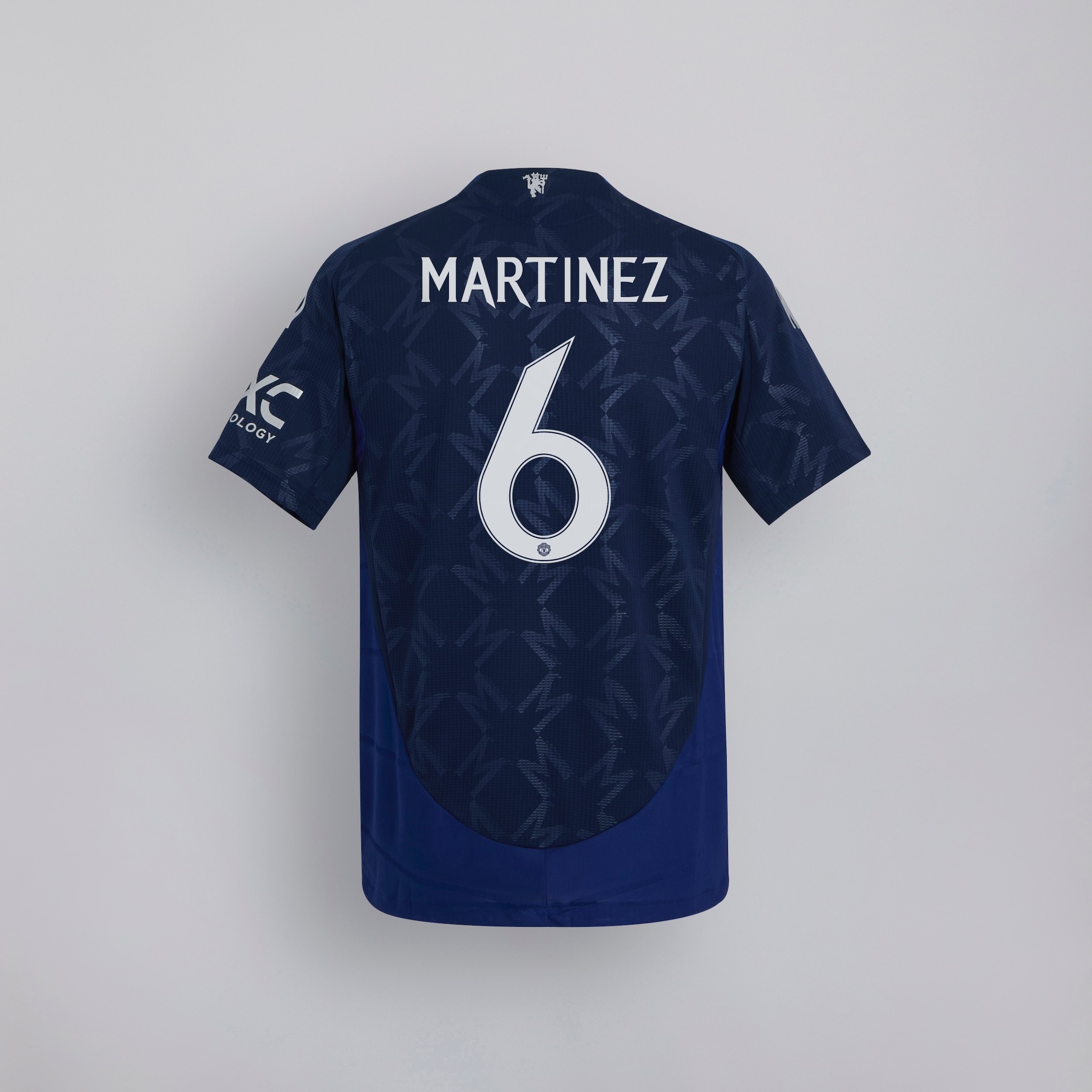 Manchester United 24/25 Away Jersey Kids with Martinez 6 Cup Printing Blue Detail [1-2]