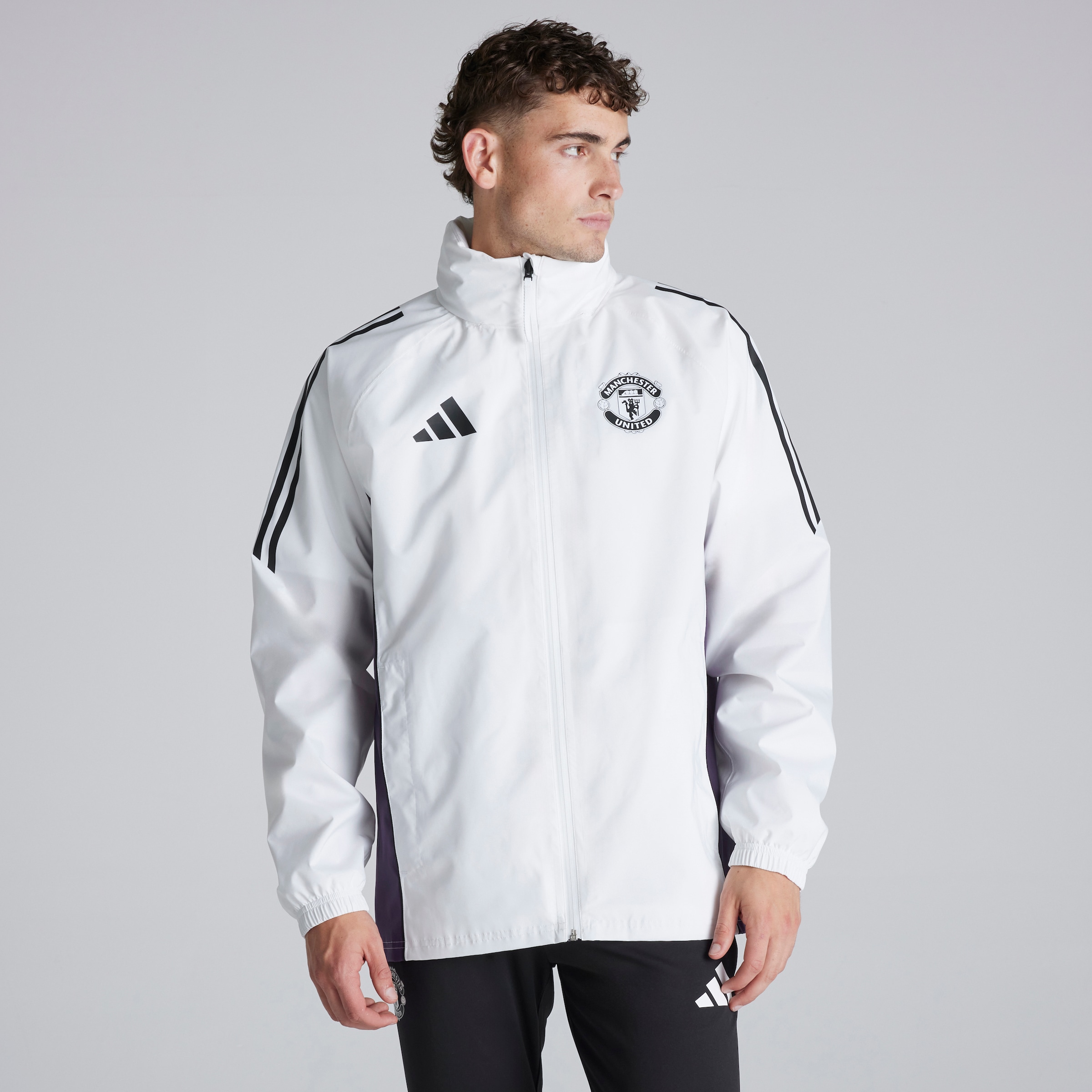 Manchester United Tiro 25 Competition Rain Jacket White