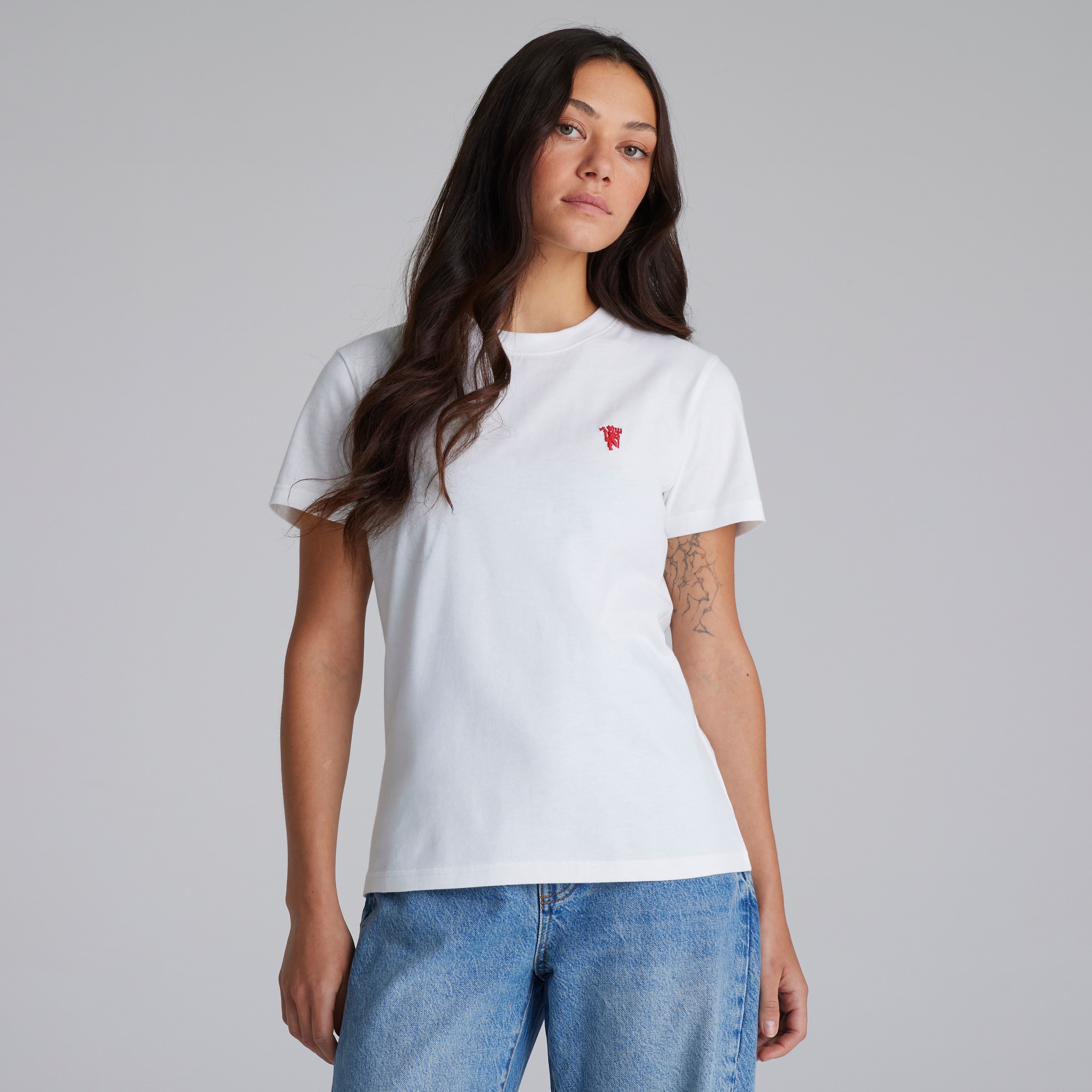Manchester United Womens Devil Essentials T-Shirt White White