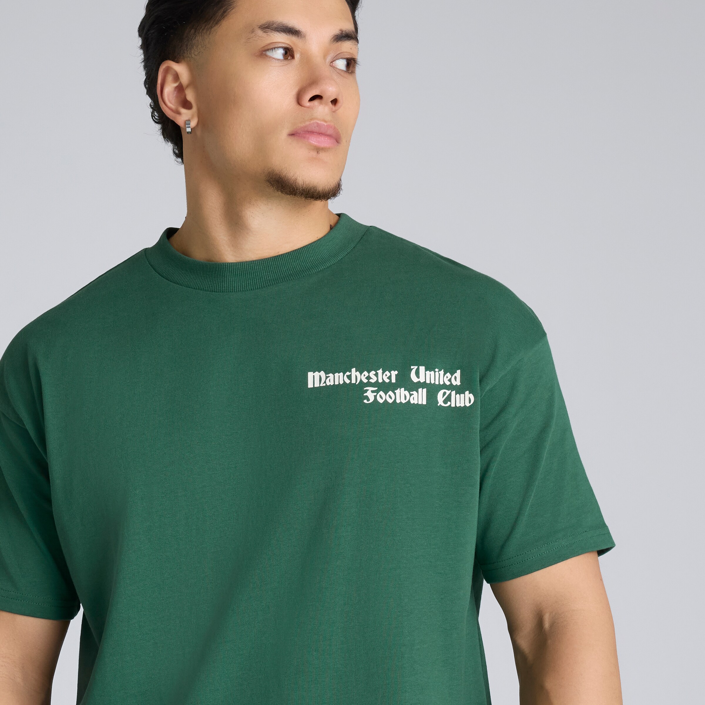 Manchester United Archive T-Shirt Green Vert Détail [4-5]