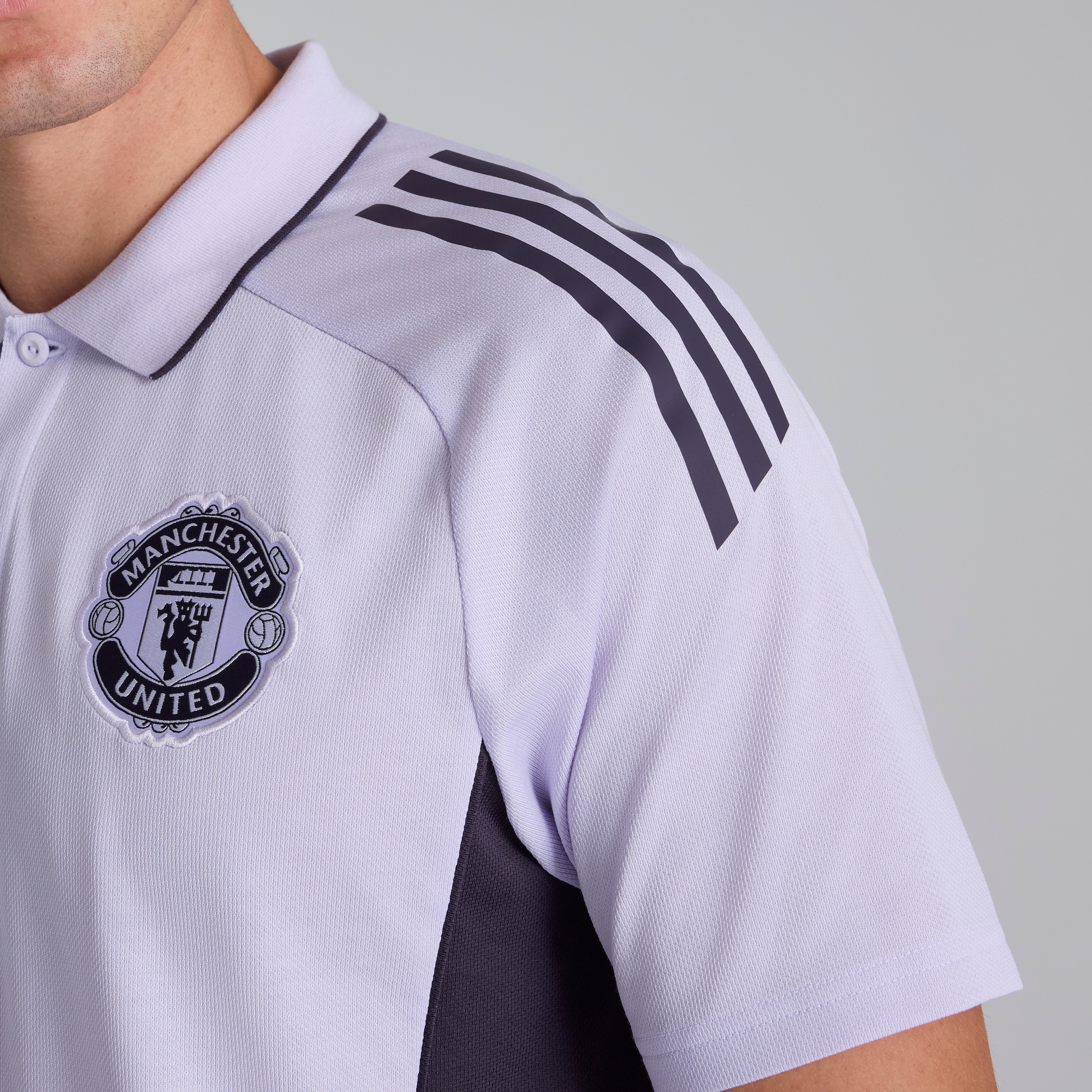 Manchester United Tiro 25 Competition Polo Shirt Purple Detail [5-5]