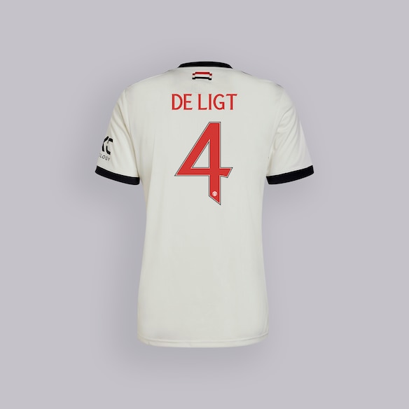 Manchester United 24/25 Third Jersey with De Ligt Cup Printing White