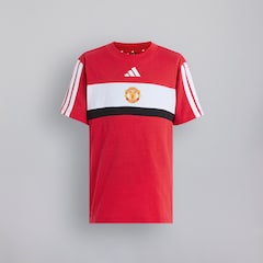 Manchester United x adidas Kids Essentials Tiberio 3-Stripes T-Shirt Red