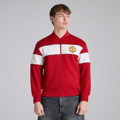 Manchester United Retro Track Jacket with Back Print Red