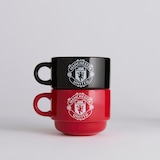 Manchester United Home & Away Stackable Mugs 2 Pack Red
