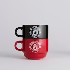 Manchester United Home & Away Stackable Mugs 2 Pack Red