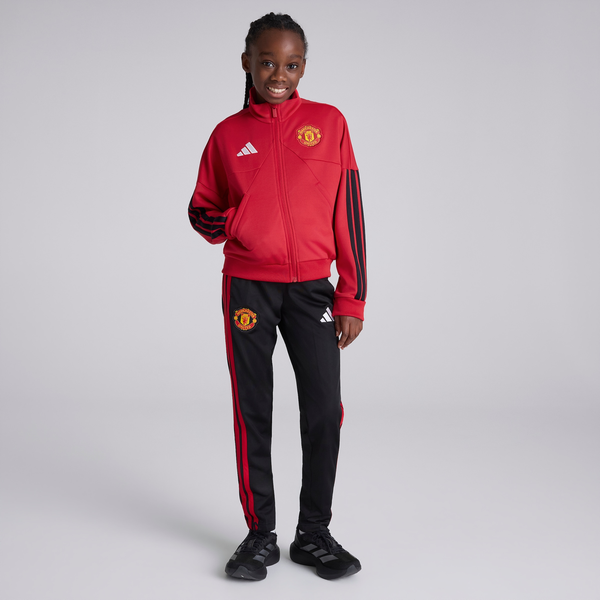 Manchester United x adidas Kids Track Top Red Red Detail [3-5]