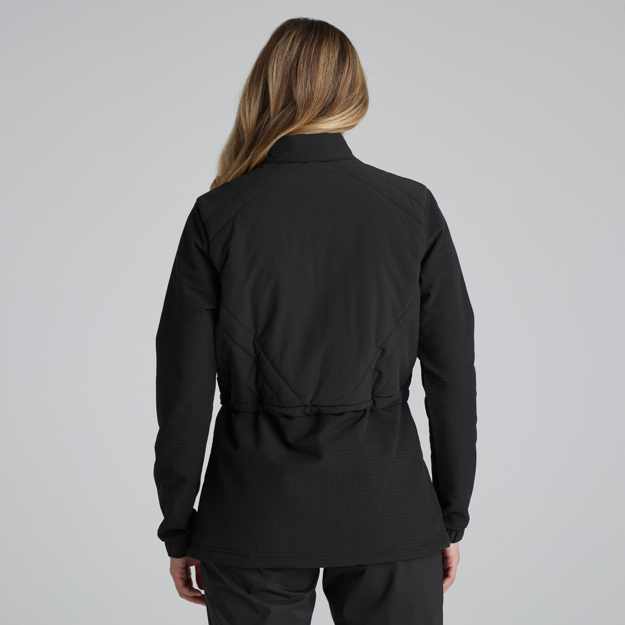 Manchester United x adidas Womens Golf Ultimate365 Tour Hybrid Jacket Black Black Detail [2-6]