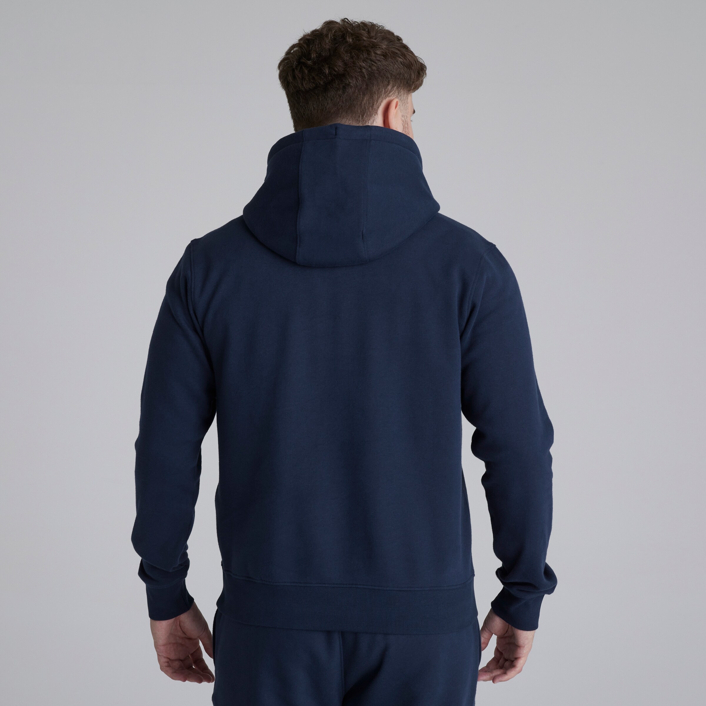 Manchester United Devil Essentials Overhead Hoodie Navy Navy blue Detail [2-5]