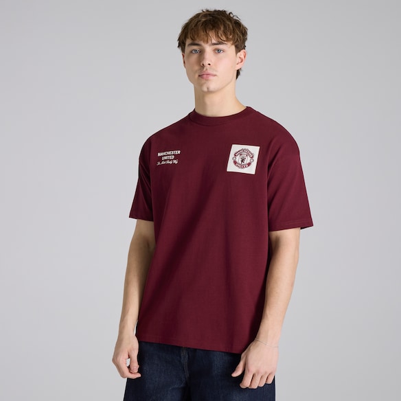 Manchester United Theatre of Dreams T-Shirt Burgundy Rouge