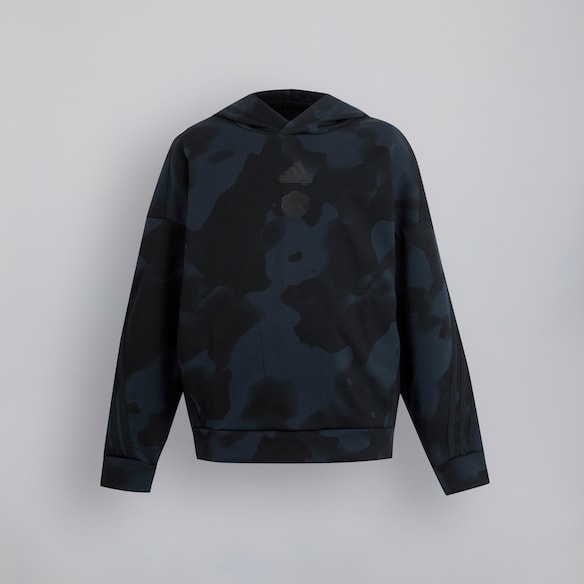 Manchester United x adidas Youth Future Icons Camo Printed Hoodie Kids Black Black