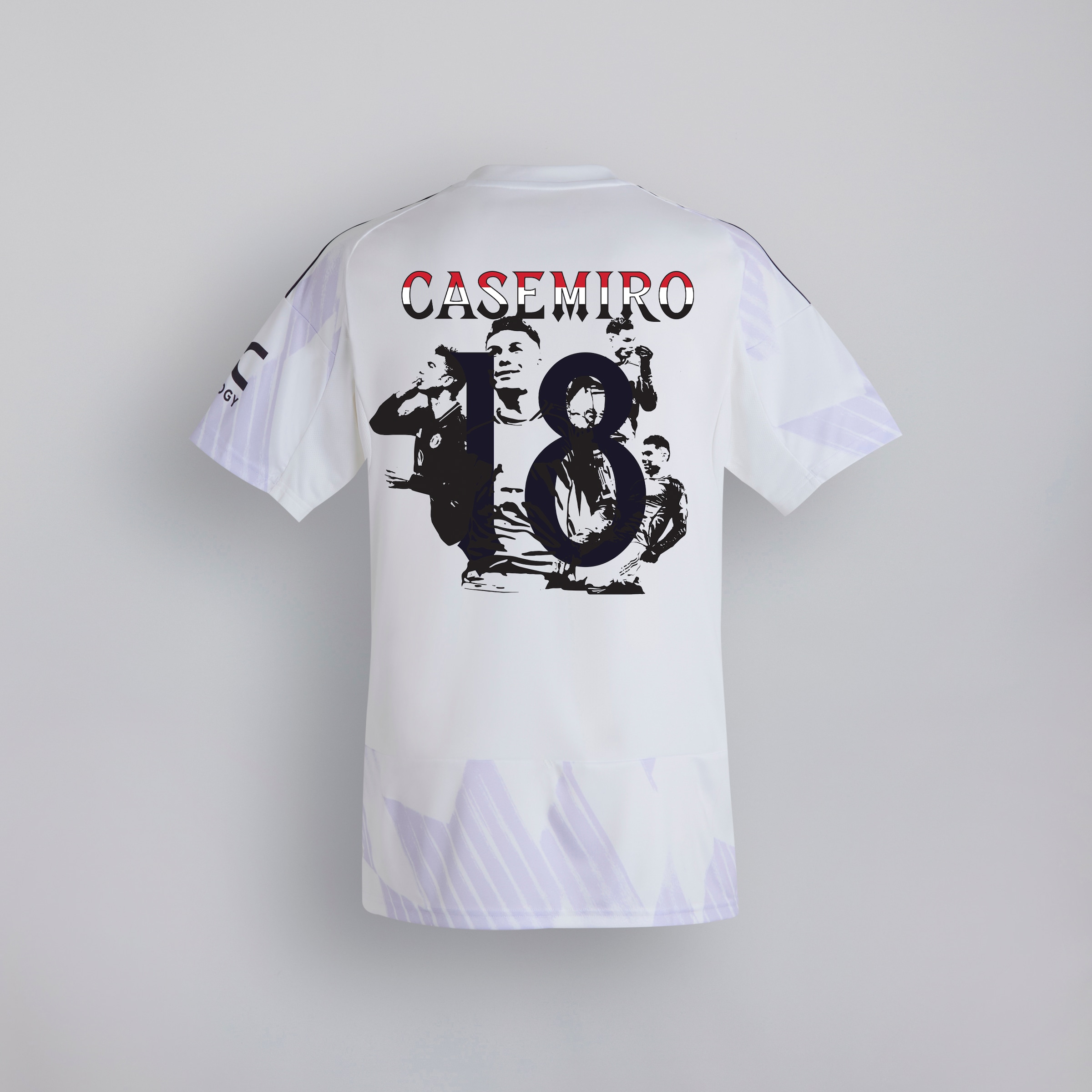 Manchester United 25/26 Away Jersey with Casemiro Special Edition Print White White