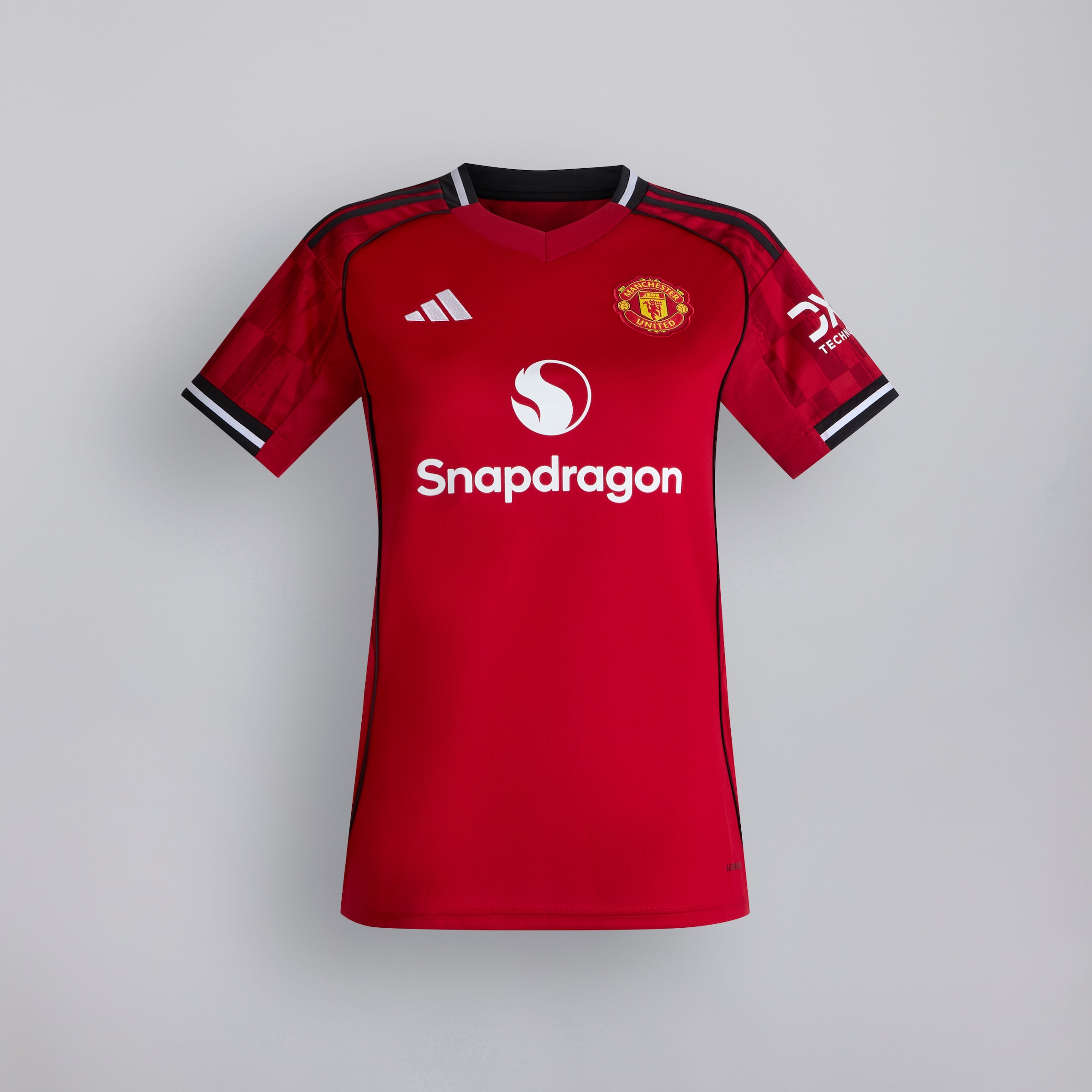 Manchester United 25/26 Home Jersey with Toone 7 WSL Printing Rouge Détail [2-7]