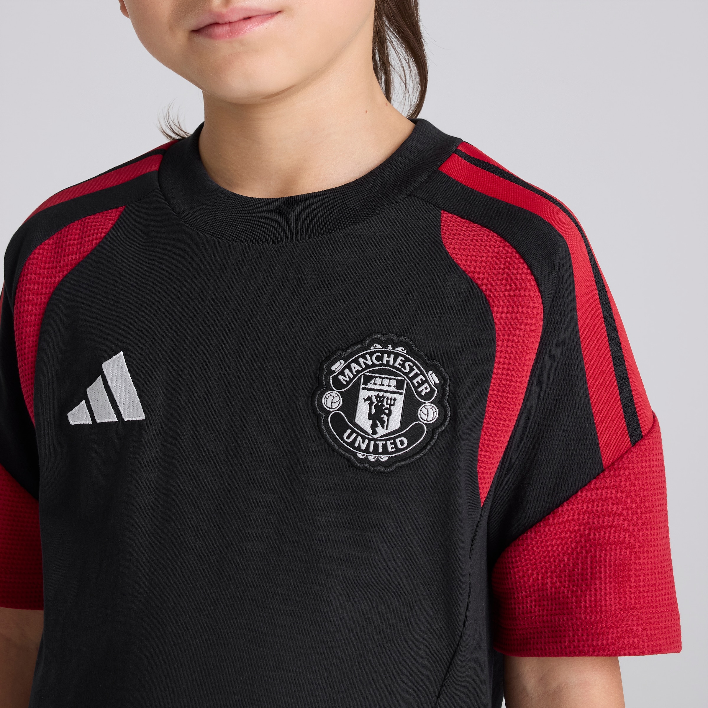 Manchester United Kids 26/27 Training Tiro T-Shirt Black Black Detail [5-6]