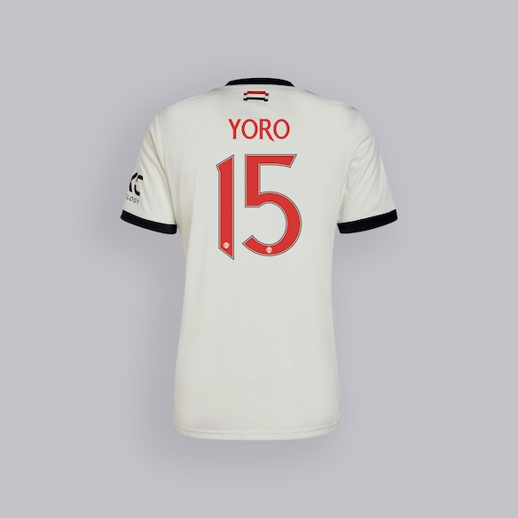Manchester United 24/25 Third Jersey Kids with Yoro 15 Cup Printing White