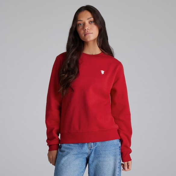 Manchester United Womens Devil Essentials Sweatshirt Red Red
