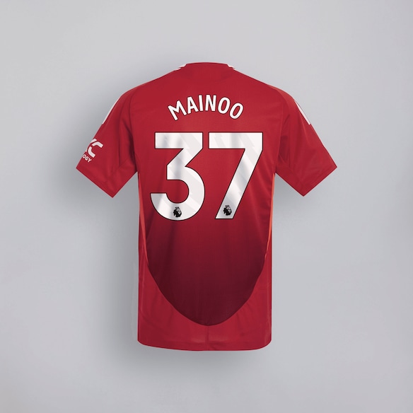 Manchester United 24/25 Home Jersey Kids with Mainoo 37 EPL Printing & Badge Red