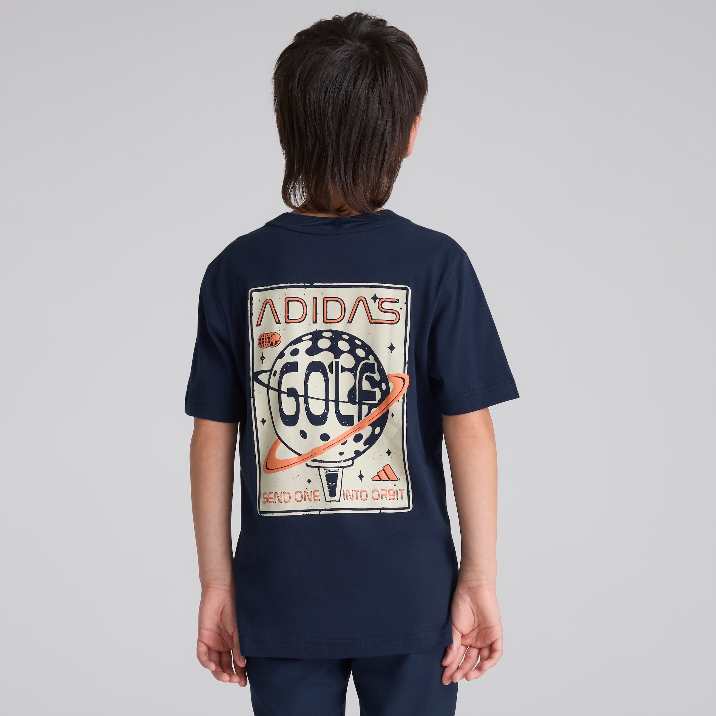Manchester United x adidas Kids Golf Graphic T-Shirt Navy Navy blue Detail [2-6]